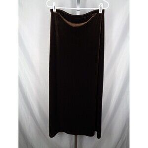 Express Tricot Brown Velvet Long Skirt Sz Large Vintage Y2K 90's Whimsigoth New